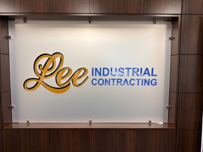 Lee Industrial Contracting Vinyl Lettering Photo